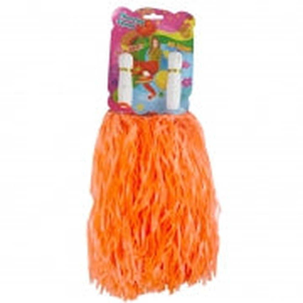 PARTY POM POMS PK2 PLAIN ORANGE