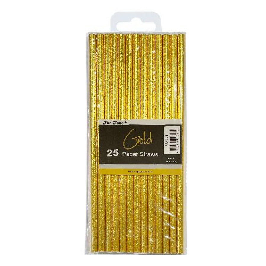 GOLD STRAWS PK25