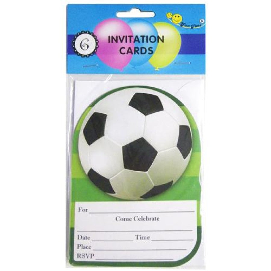 INVITATION CARD SOCCER 6PCS