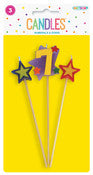 3 PCE NUMERAL CANDLE SET - 7