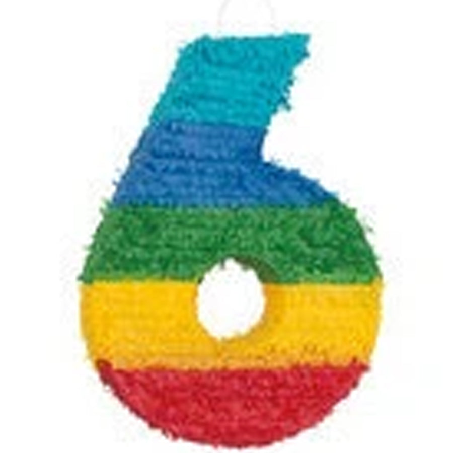 PINATA RAINBOW NUMERAL 6