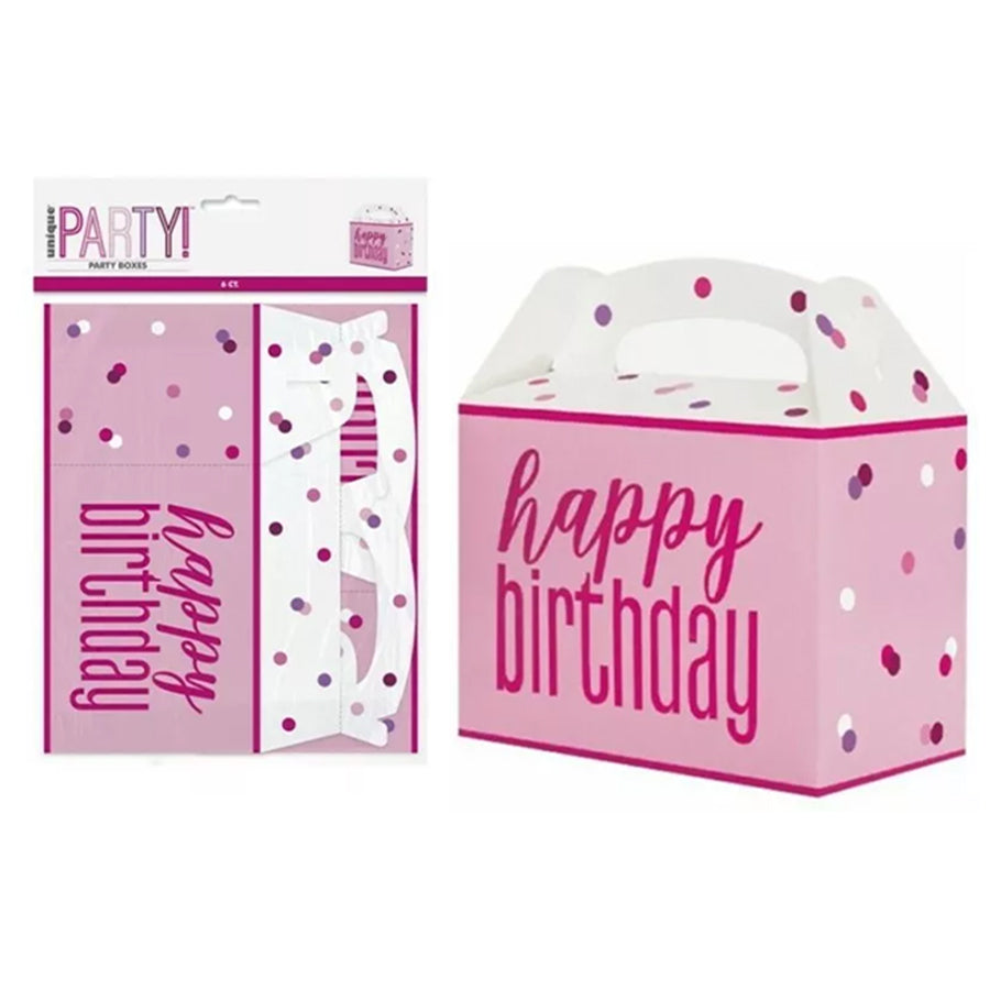 PINK H/B'DAY 6 PARTY BOXES