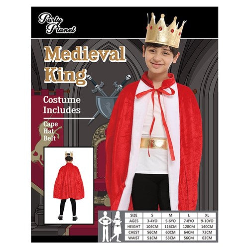 XLARGE ROYALS KING COSTUME-INCLUDES CAPE, HAT, BELT