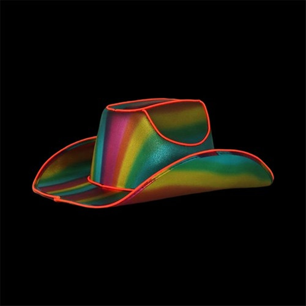 LIGHT UP RAINBOW COWBOY HAT