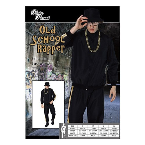 OLD SCHOOL TRACKSUIT RAPPER SIZE M INCLUDING HAT, TOP, PANTS