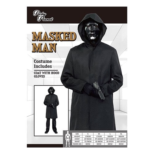 Masked Man Costume - L