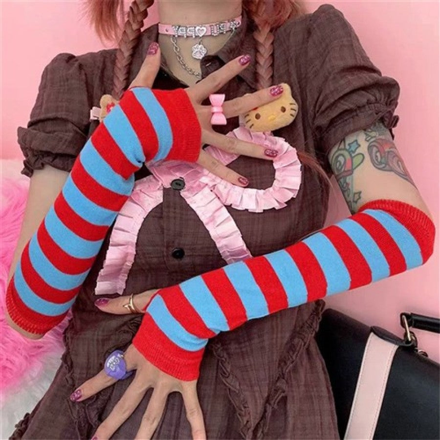 Thing 1 & 2 Striped Gloves