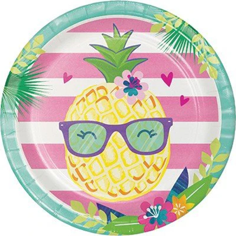 Pineapple N Friends Dinner Plates Paper 22cm PK8