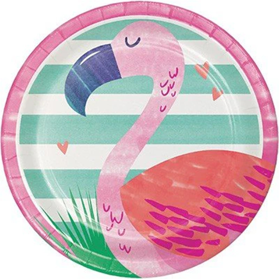 Pineapple N Friends Flamingo Lunch Plates Paper 18cm PK8