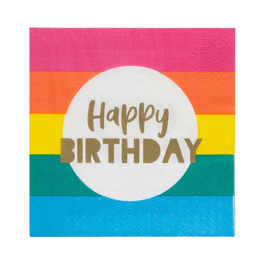 Rainbow happy birthday Recyclable Napkins 20 pack