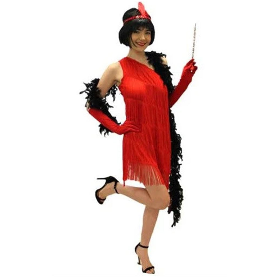 Red Flapper Medium (dress &amp; headpiece)