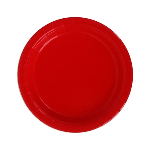 20pk 23cm Plastic Free Paper Plates - Cherry