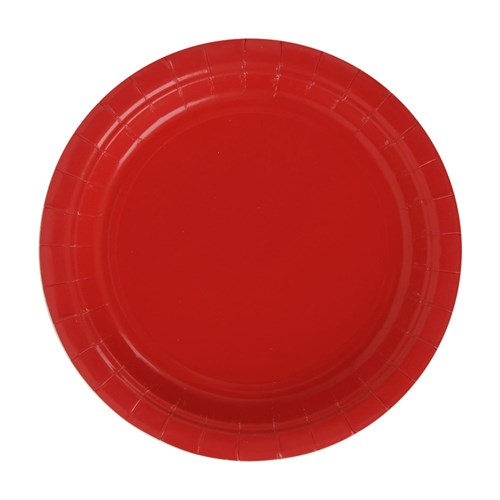 20pk 18cm Plastic Free Paper Plates - Cherry