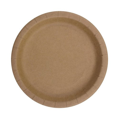 12pk 18cm Kraft Paper Plates