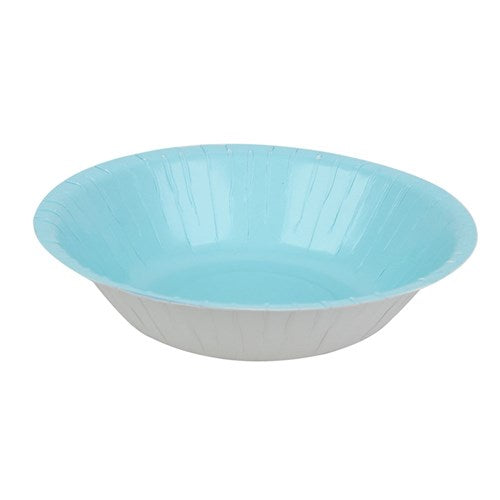 20Pk 18cm Plastic Free Paper Bowl - Azure Blue