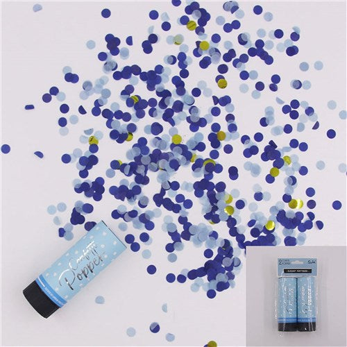 2PK BLUE CONFETTI POPPER-10.6CM