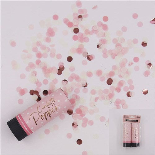 2PK PINK CONFETTI POPPER-10.6CM