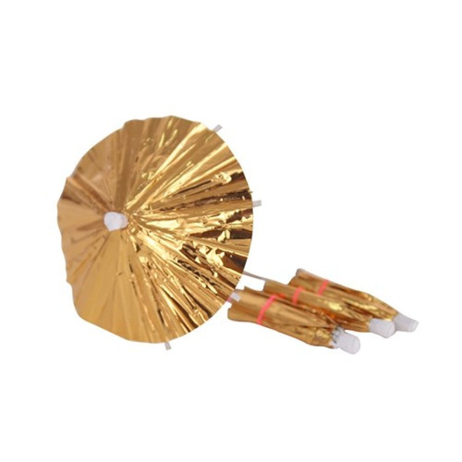 12 Gold Umbrella Pick