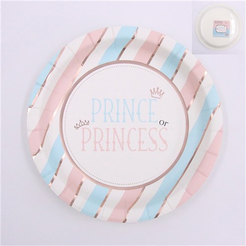 GENDER REVEAL PLATE - PK12 23CM