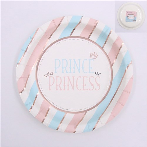 GENDER REVEAL PLATE - PK12 18CM