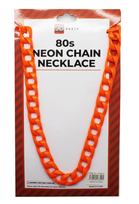 Neon Orange Necklace Chain