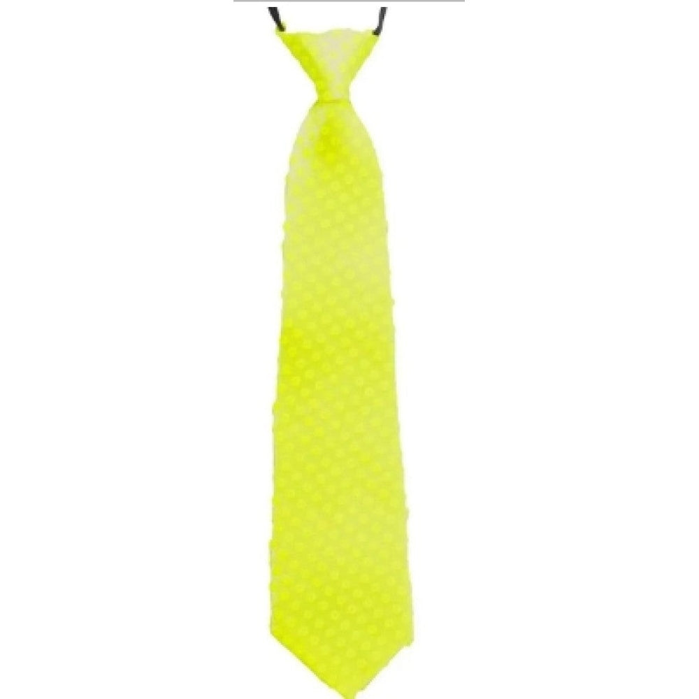 Yellow Neon Sequin Necktie