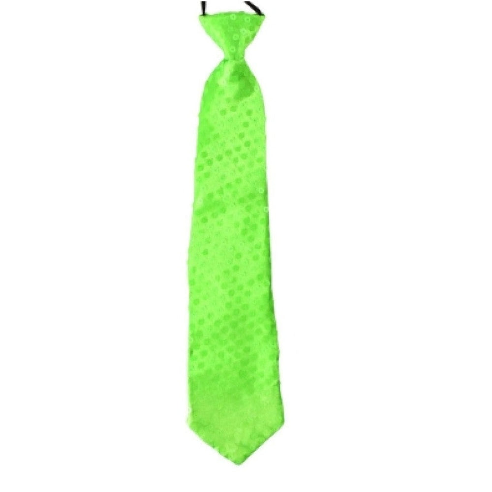 Green Neon Sequin Necktie