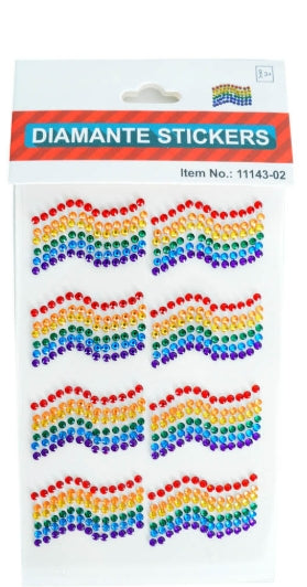 Rainbow Stickers Wavy Flags