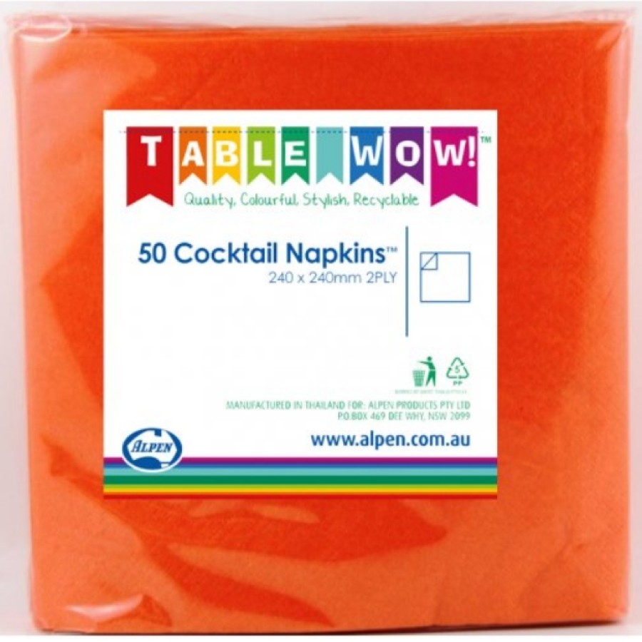 Napkin Cocktail Orange