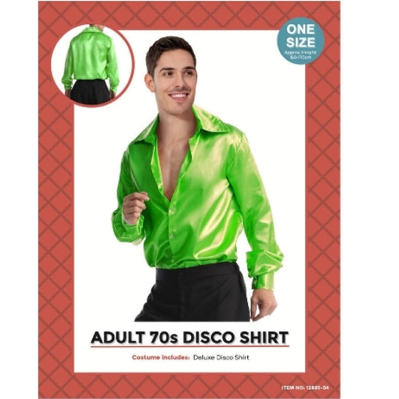 Adult 70s Disco Shirt Green