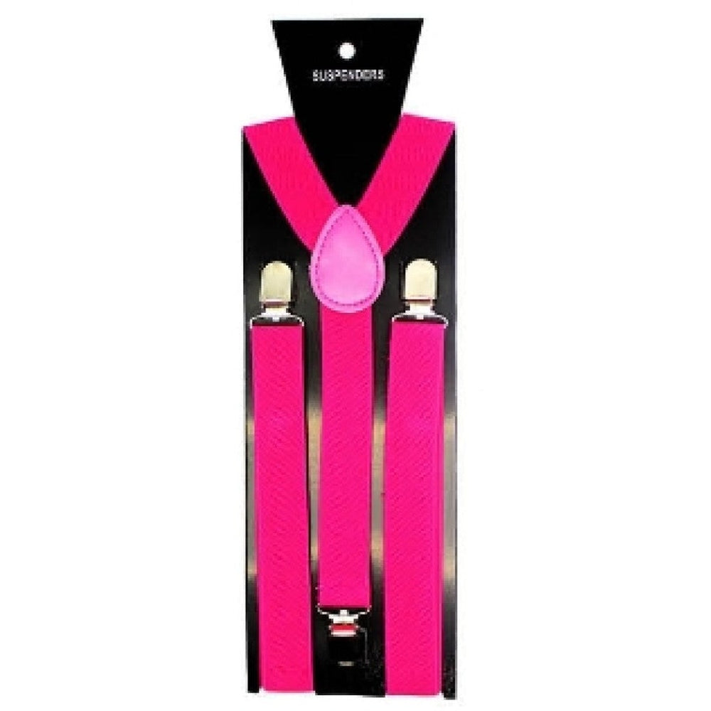 Suspenders Pink Glitter