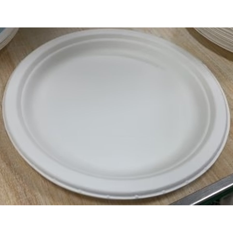 Sugarcane 9 Inch (225mm) Round Plates PK40