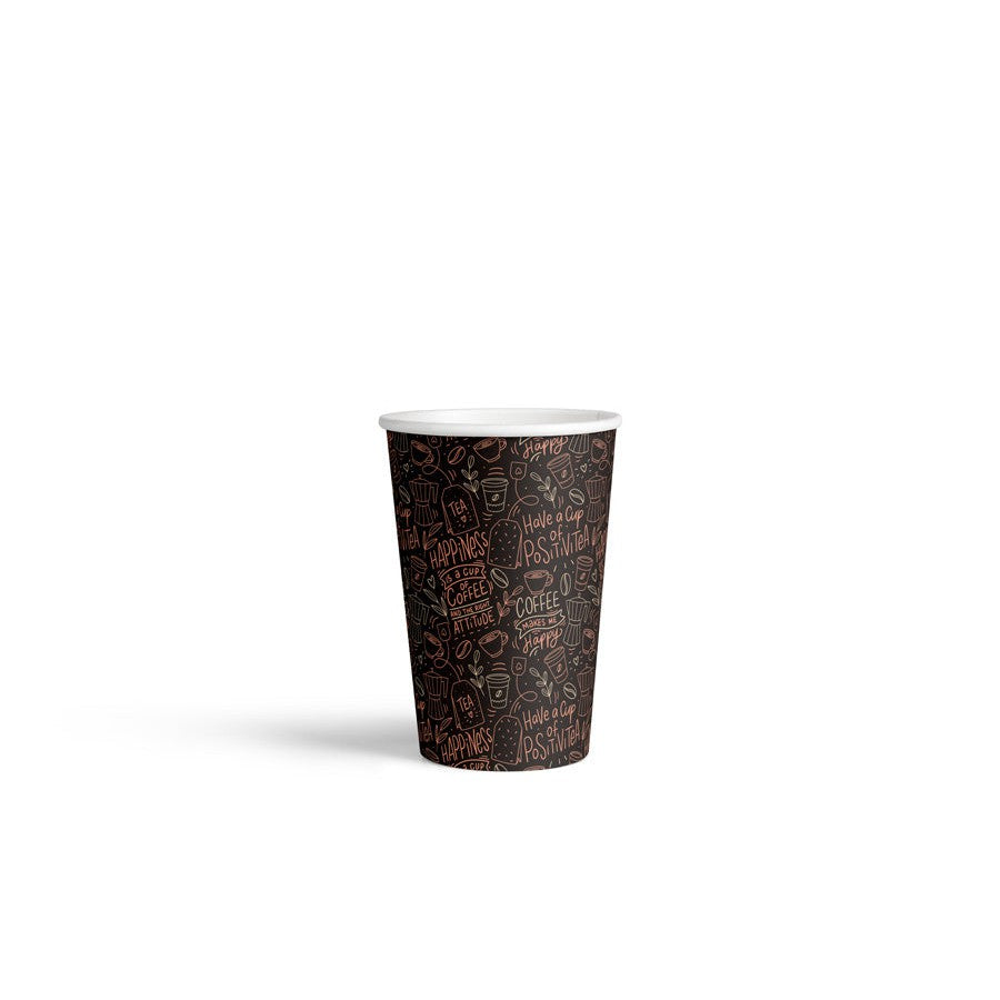 350ml/12oz Single Wall Paper Coffee Cup Pk50