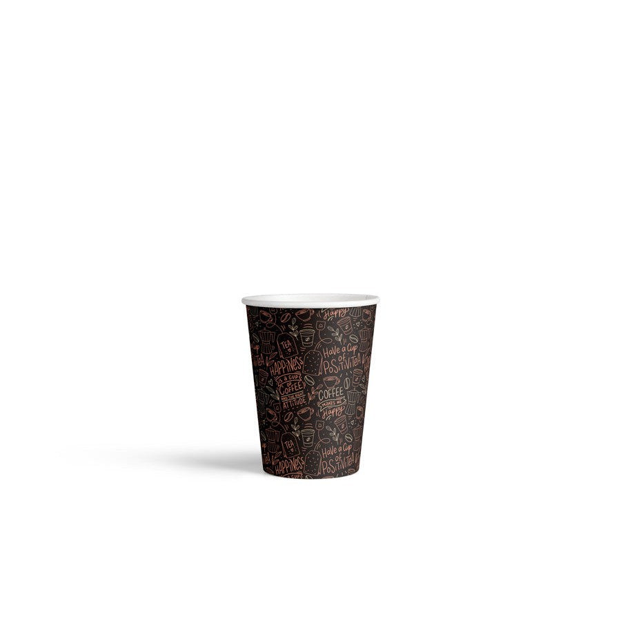 250ml/8oz Single Wall Paper Coffee Cup Pk50