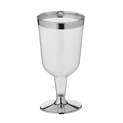 SILVER WINE GLASSES PK12