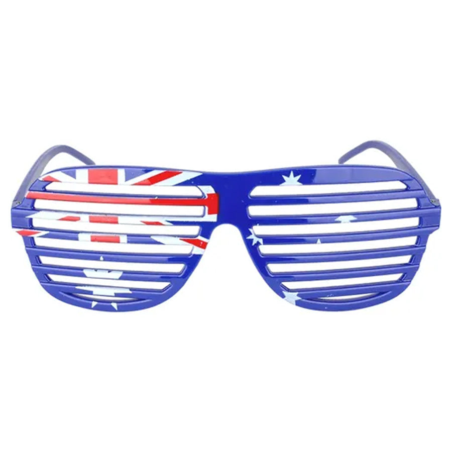 AUSSIE FLAG SLATTED AVIATOR SHAPED GLASSES