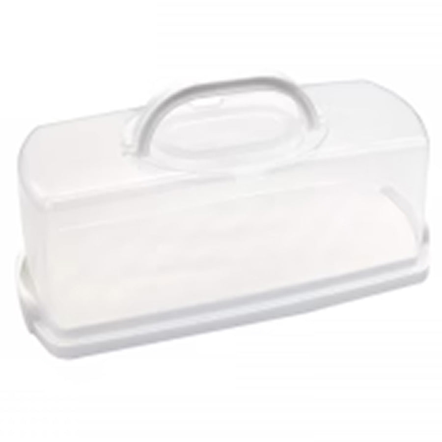 BAKING - PP CAKE TRAY TRANSPARENT COVER 36X16X13.3CMH RECT