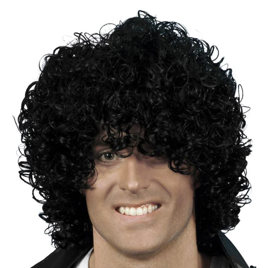 Afro Wet Look Wig, Black