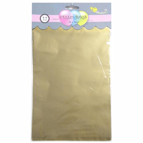 Colour Cello Bag Gold 12pcs