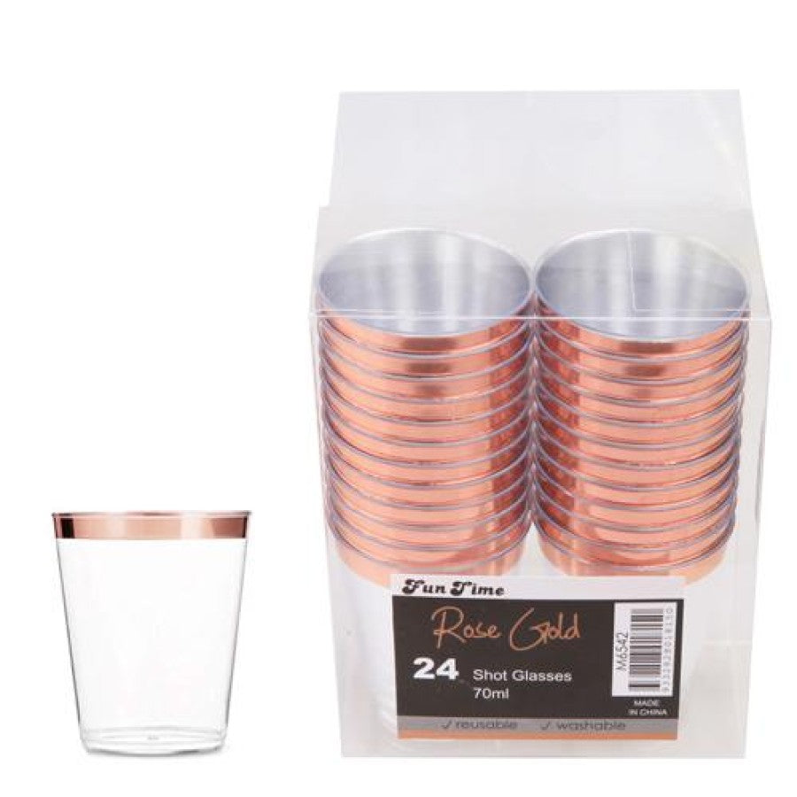 ROSE GOLD SHOT CUPS 2.5OZ PK24