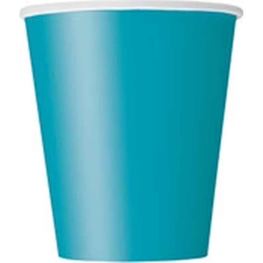 CARIB TEAL 8 x 9oz PAPER CUPS