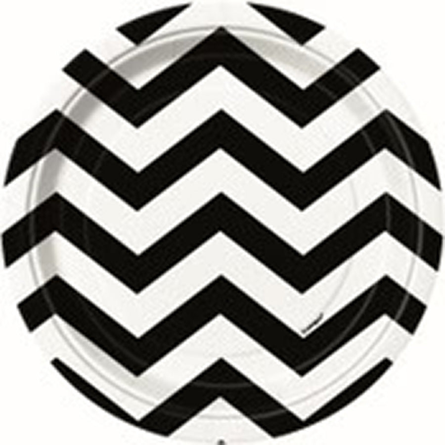 CHEVRON 8x7" PLATES- MID BLACK