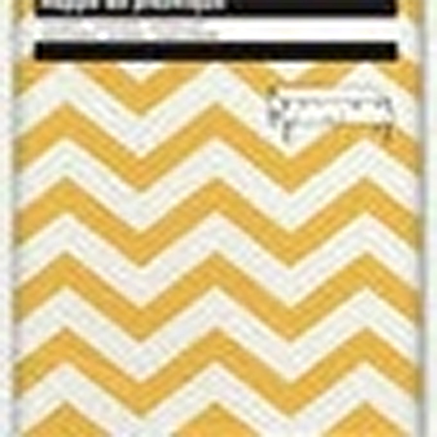 Chevron Yellow Plastic Tablecover 137cm x 274cm (54" x 108")