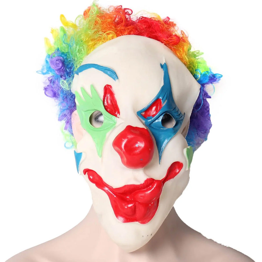 Clown Mask with Wig (Rainbow Wig)