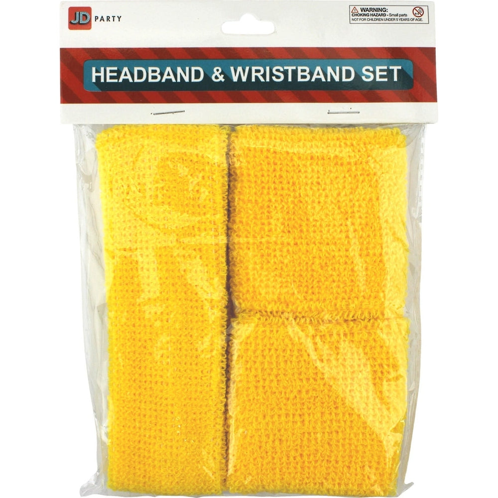 Headband &amp; Wristband Set (Yellow)