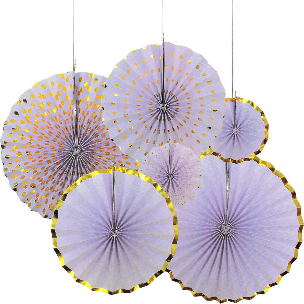 Decoration Fans Metallic Rim (Purple)