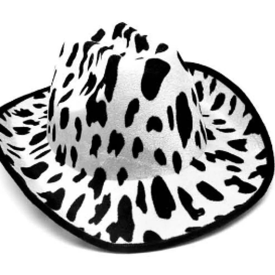 COWBOY HAT WITH COW PATTERN