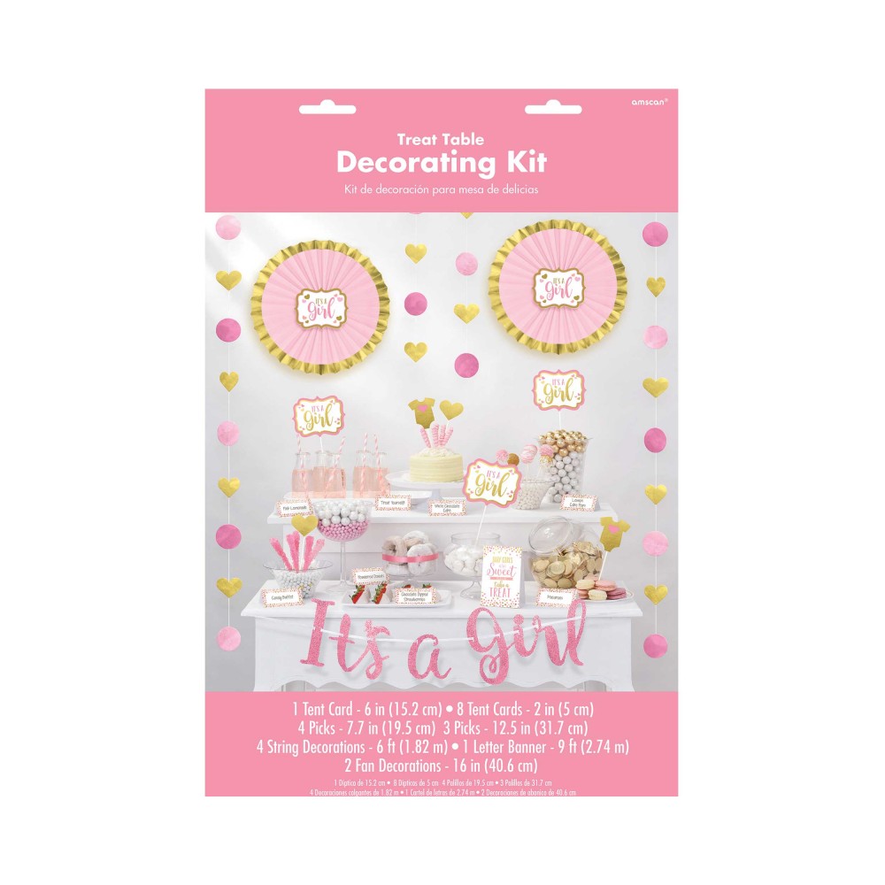 Baby Shower Pink Buffet Decorating Kit