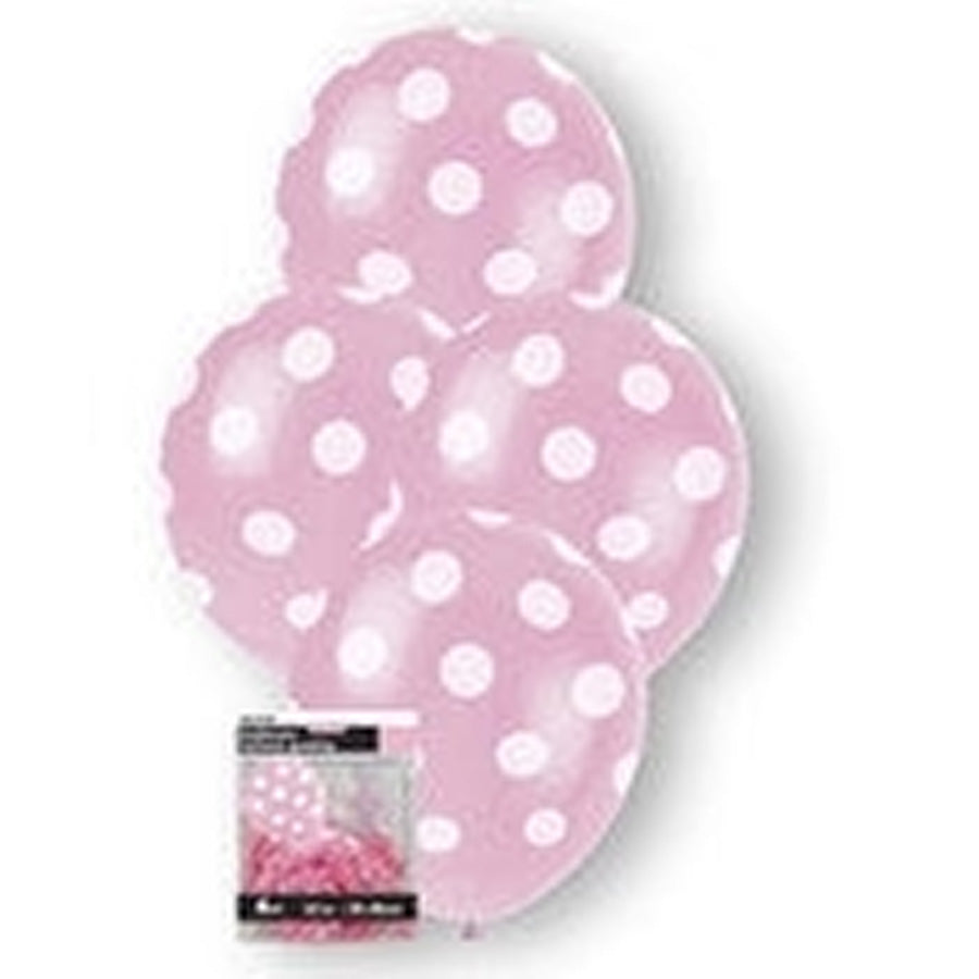 Dots Lovely Pink 6 x 30cm (12") Balloons