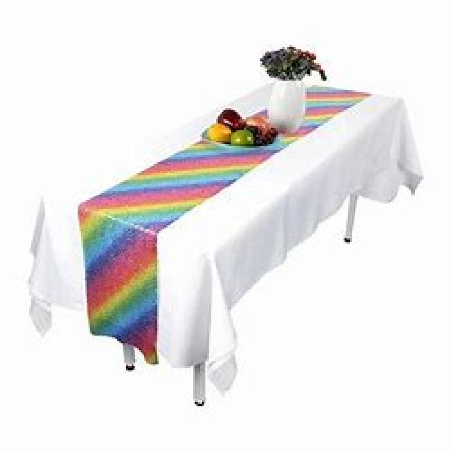 Rainbow Sequin Table Runner